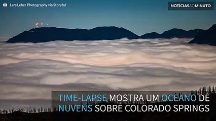 Time-lapse mostra oceano de nuvens sobre Colorado Springs