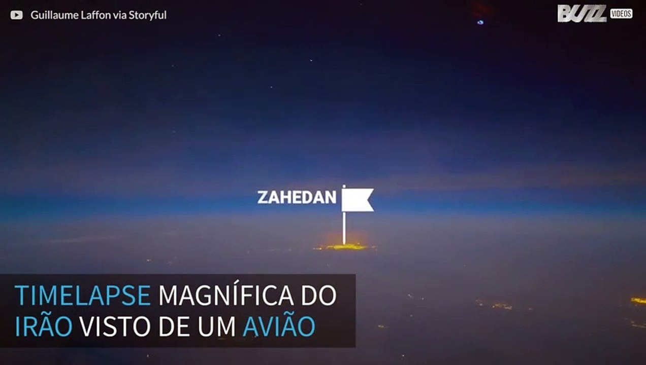Piloto grava timelapse incrível sobre o Irão