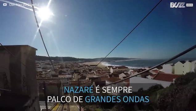 Costa da Nazaré é palco de ondas gigantes
