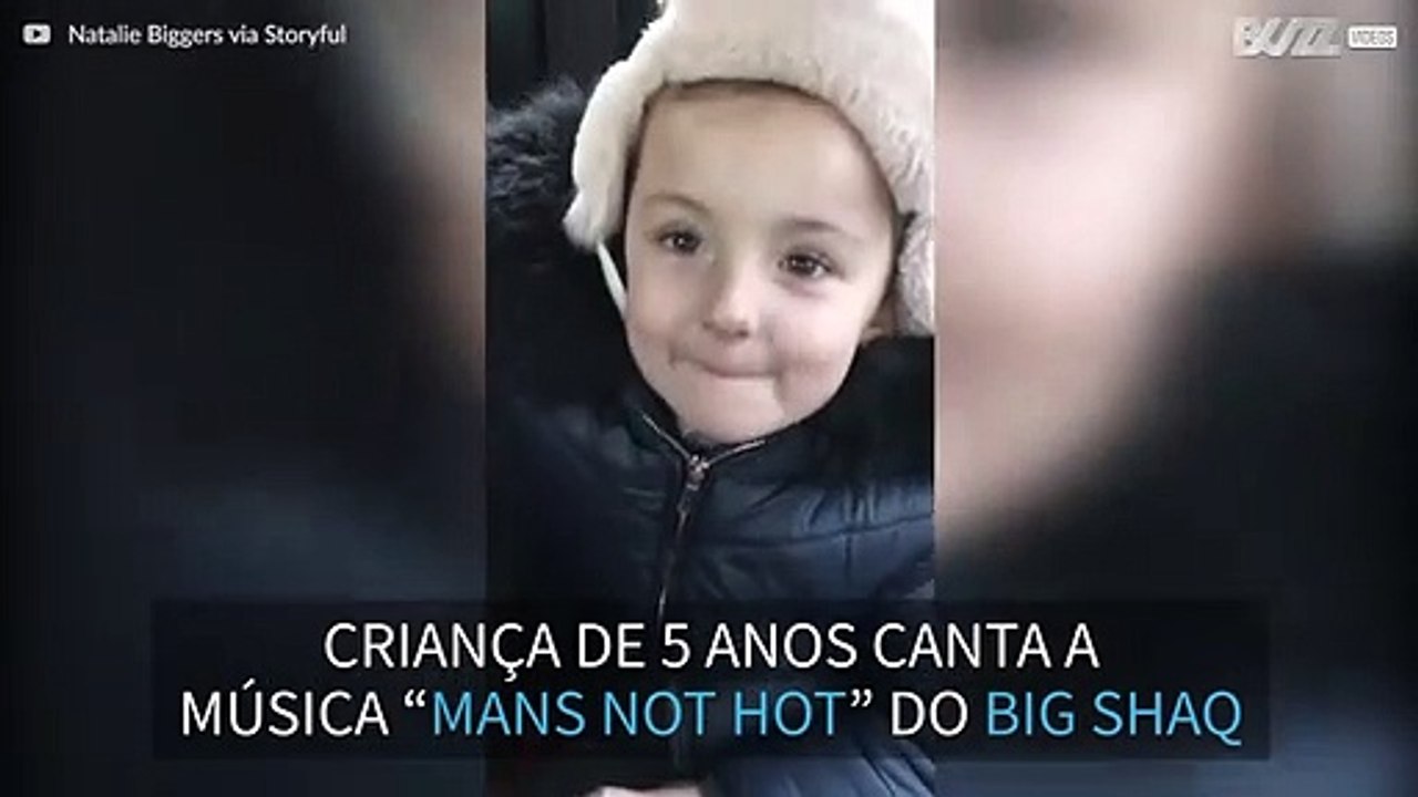 Criança canta a famosa música de Big Shaq “Mans Not Hot”