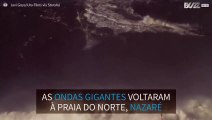 Sebastian Steudtner surfa onda gigante na Nazaré