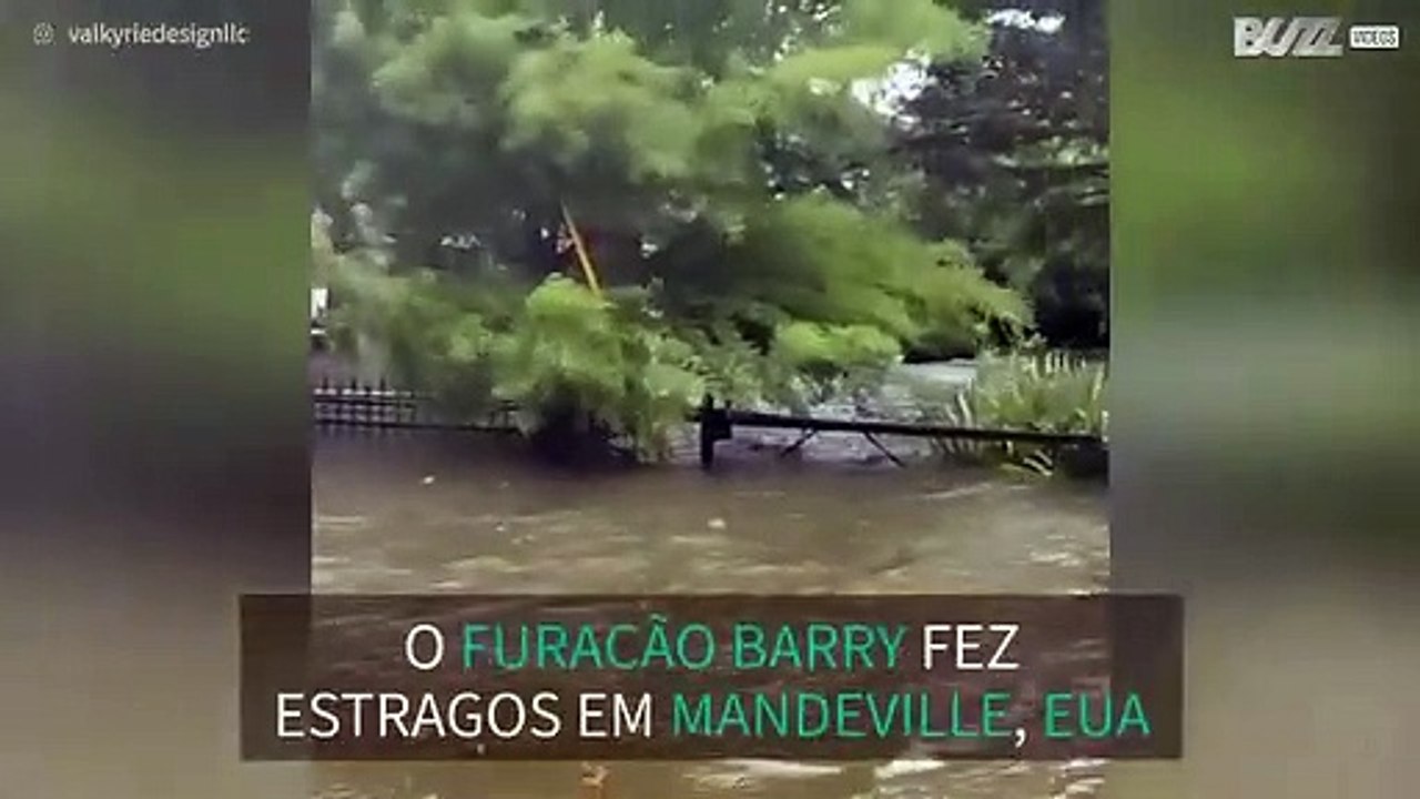 Furacão Barry causa inundações assustadoras nos EUA