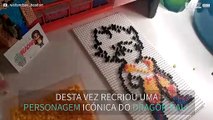 Jovem cria personagem de Dragon Ball hama beads