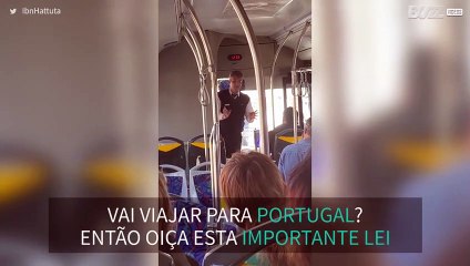 “Cristiano Ronaldo é o melhor do mundo” é a lei a aprender neste autocarro