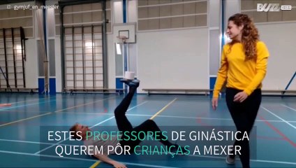 Professores de ginástica criam desafio para por as crianças a mexer