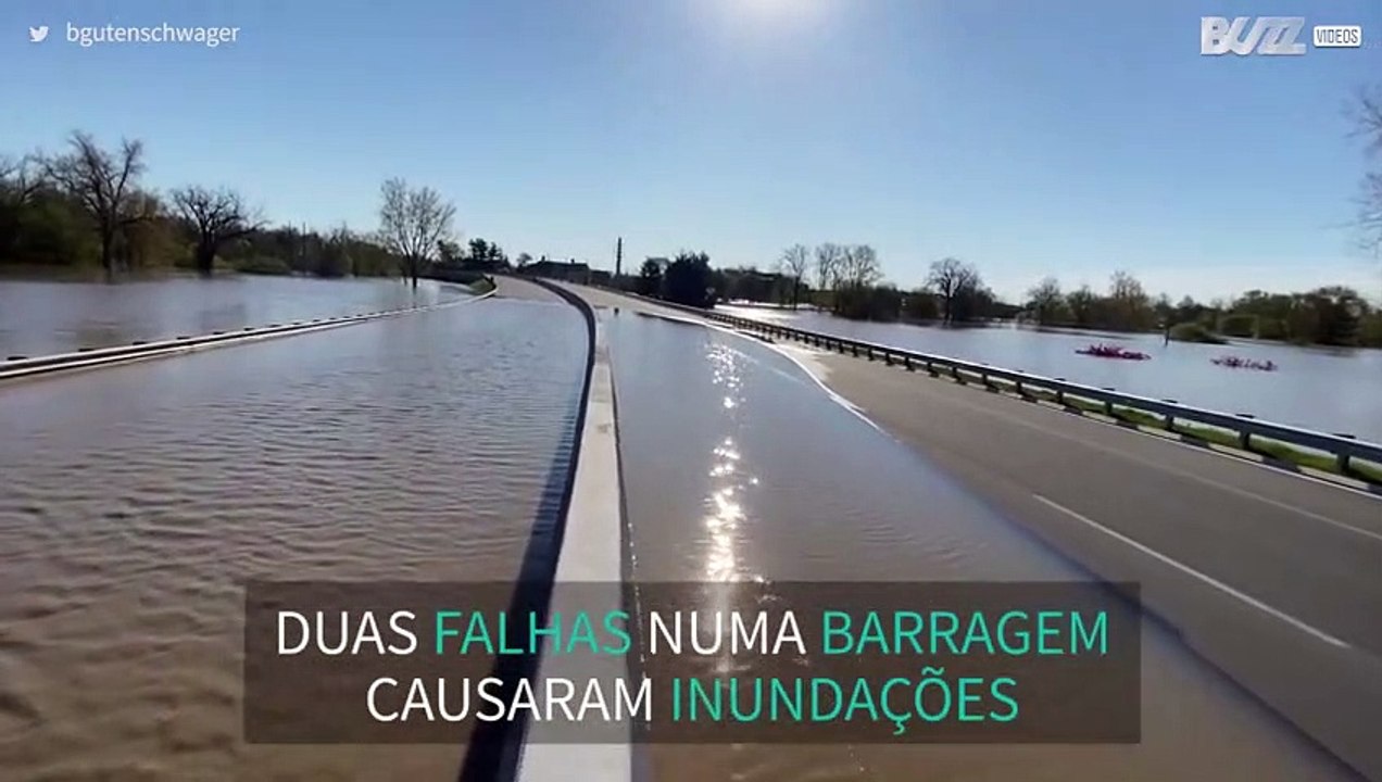 Falhas em barragem causam inundações no Michigan
