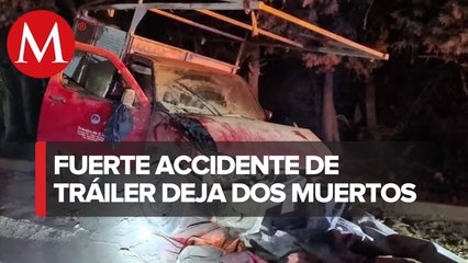 Tráiler sin frenos se accidenta en la México-Cuernavaca; hay dos muertos