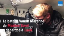 À bord de VandB Mayenne avec Maxime Sorel
