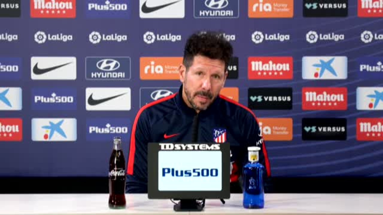 Simeone: "Hace diez años que pensamos solo en el partido a partido"