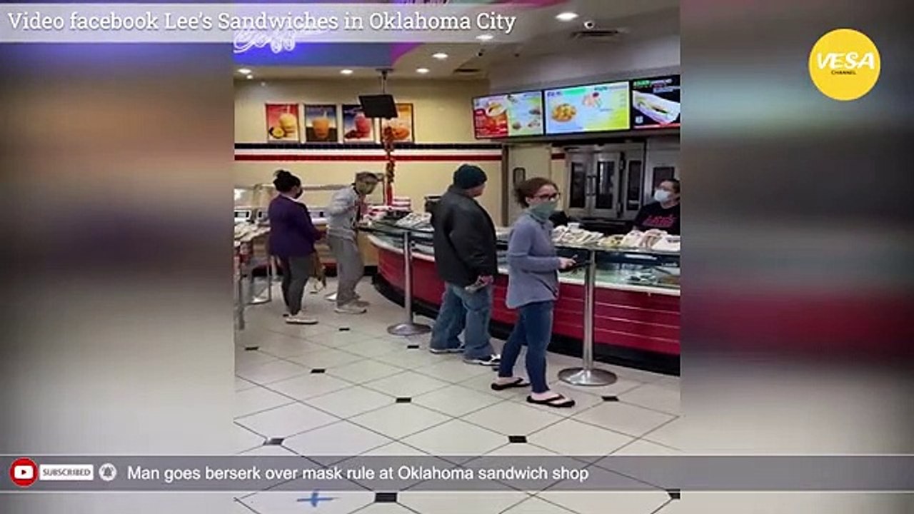 Man goes berserk over mask rule at Oklahoma sandwich shop