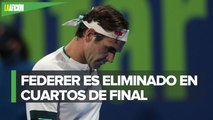 Roger Federer es eliminado del Abierto de Doha tras caer ante Basilashvili