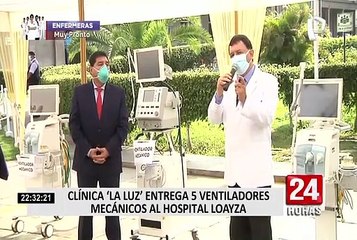 Download Video: Clínica La Luz otorgó en calidad de cesión ventiladores mecánicos al hospital Loayza