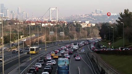 15 Temmuz Şehitler Köprüsü'nde trafik yoğunluğu