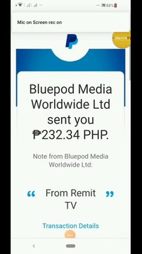 Finally First payout @remittv part 2