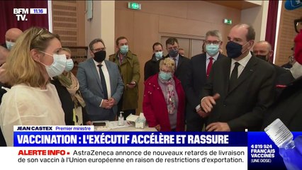 Jean Castex espère dépasser les objectifs de vaccination malgré "les laboratoires qui font quelques misères dans les délais de livraison"