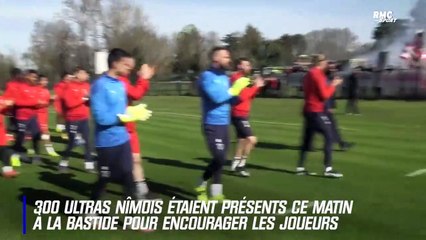 Nîmes : Le magnifique soutien des Ultras à l’entraînement