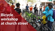 This cycling workshop promotes cycles as a viable mode for transportation