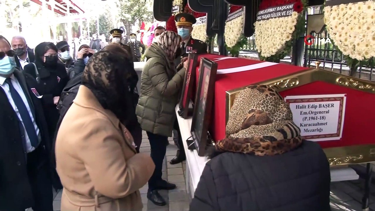 Emekli Orgeneral Halit Edip Başer'e son yolculuğuna uğurlandı