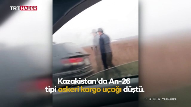 Kazakistan'da An-26 tipi askeri kargo uçağı düştü