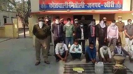 अवैध गांजा, कच्ची शराब सहित 14 आरोपी गिरफ्तार