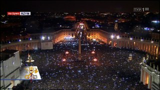 Jedynka - fragment Wiadomości z 12.03.2013 r. - kardynał Bergoglio papieżem