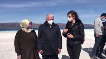 Son dakika haber! AK Parti İzmir Milletvekili Binali Yıldırım, Salda Gölü'nü ziyaret etti