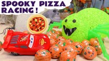 Spooky Hot Wheels Pizza Racing with Marvel Avengers Hulk PJ Masks and Disney Cars Lightning McQueen versus Funny Funlings Race in this Family Friendly Full Episode English Toy Story Video for Kids