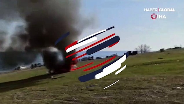 Önünde piknik yaptıkları araç cayır cayır yandı! Araçtan geriye demir yığını kaldı