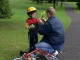 How to teach a kid riding a bike