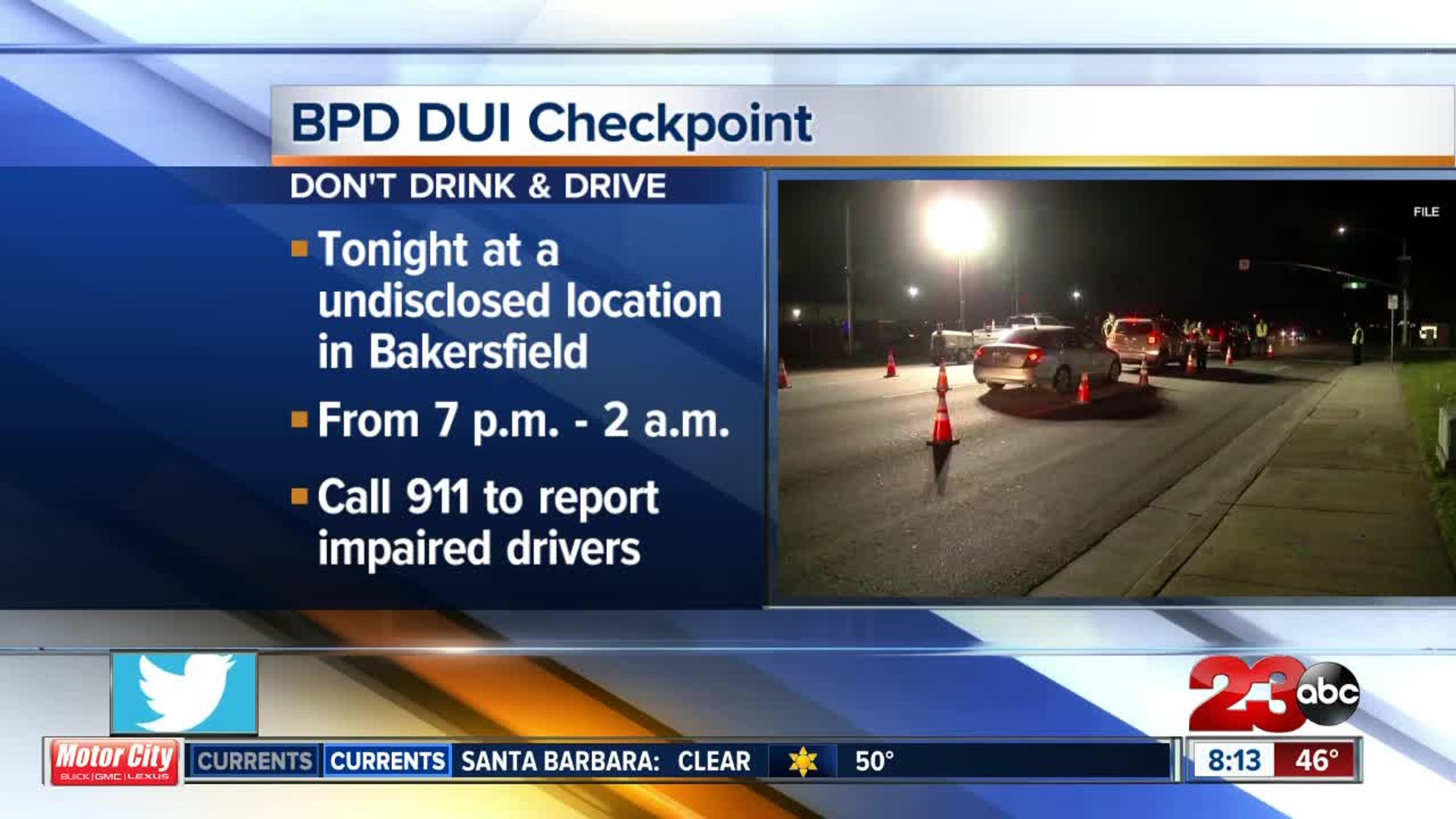 ⁣DUI and ABC checkpoints for St. Patrick's Day
