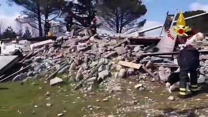 Campobasso - Ricerca persone sotto macerie addestramento dei Vigili del Fuoco (13.03.21)