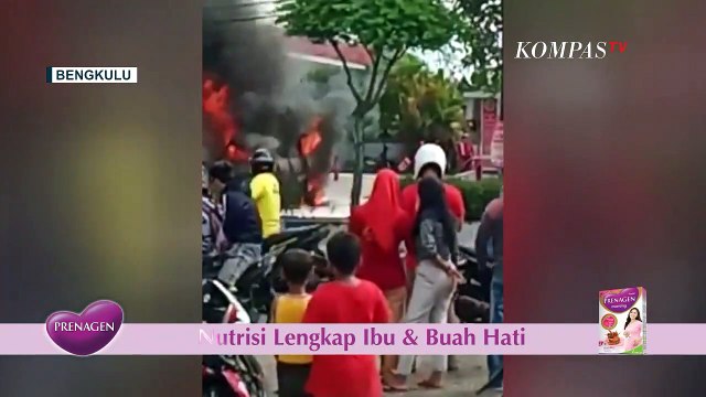 Detik-Detik Mobil Terbakar Saat Antre Isi Bensin di Bengkulu, Pengemudi Kena Luka Bakar