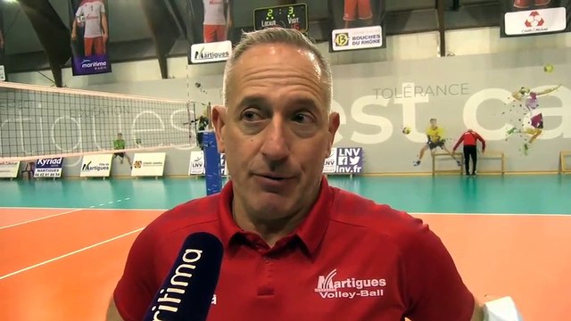Christophe Charroux après la défaite de Martigues Volley contre Le Plessis