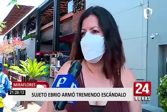 Miraflores: sujeto ebrio arma escándalo e intenta golpear a trabajador en restaurante