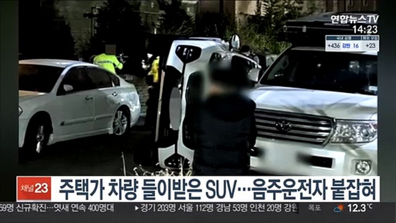 주택가 차량 들이받은 SUV…음주운전자 붙잡혀