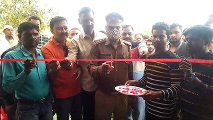 प्रभारी निरीक्षक कोतवाल राजकुमार वर्मा ने रेविन काटकर ऑफिस का उद्घाटन किया