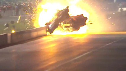 NHRA Gainesville 2021 Pesz Nesloney Huge Crash