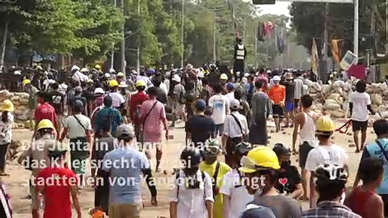 Myanmar: junta verhängt kriegsrecht in teilen von yangon