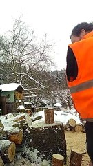 Couper du bois sans bras
