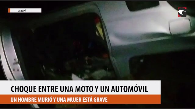 Un hombre murió y una mujer está grave tras un choque entre una moto y un auto en Garupá