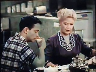 December Bride s4e2  Mean Grandfather, Colorized, Spring Byington, Harry Morgan, Joel Grey, Sitcom