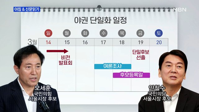 신문브리핑2 지지율 오르자 배짱? 吳·安 단일화 '삐걱' 외 주요기사