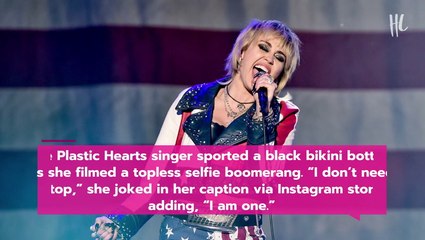Miley Cyrus Wears Just Black Bikini Bottoms As She Declares ‘I Don’t Need A Top’