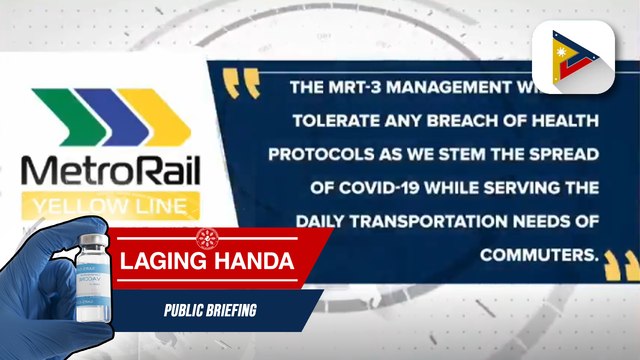 #LagingHanda | Mahigpit na pagpapatupad ng disinfection protocols sa mga tren, tiniyak ng pamunuan ng MRT-3