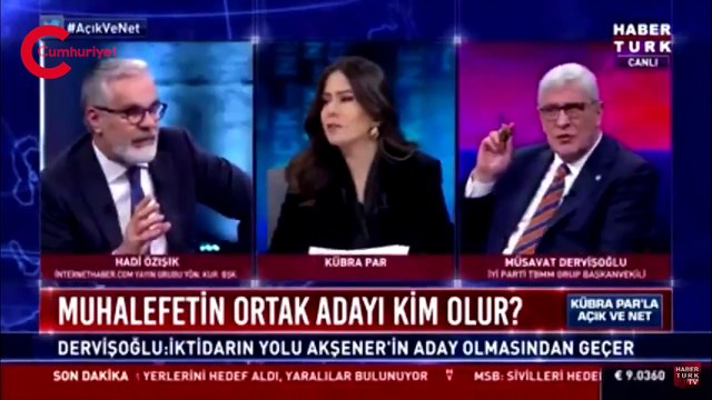 Hadi Özışık 'gazeteciyim' dedi, İYİ Partili Dervişoğlu kahkaha attı