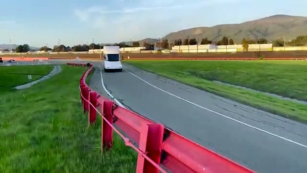Semi on the track
