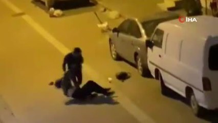 Son dakika haber | Küçükçekmece'de kadına şiddet kamerada