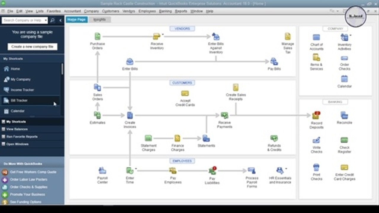 A Tour to QuickBooks Desktop Home Page or Interface