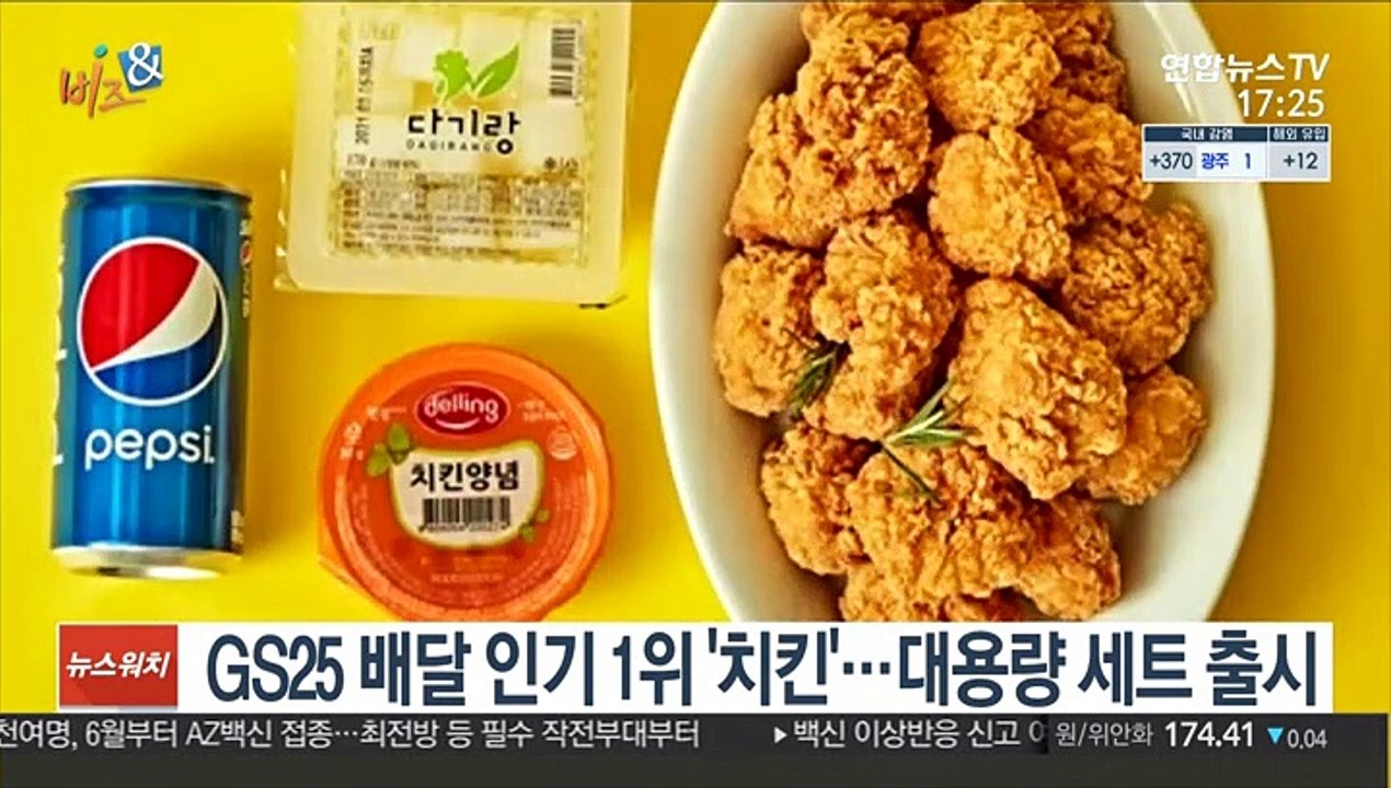 [비즈&] GS25 배달 인기 1위 '치킨'…대용량 세트 출시 外