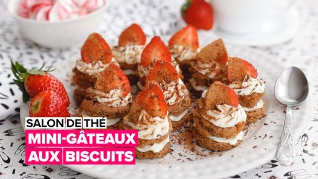 Salon de thé : mini-gâteaux aux biscuits